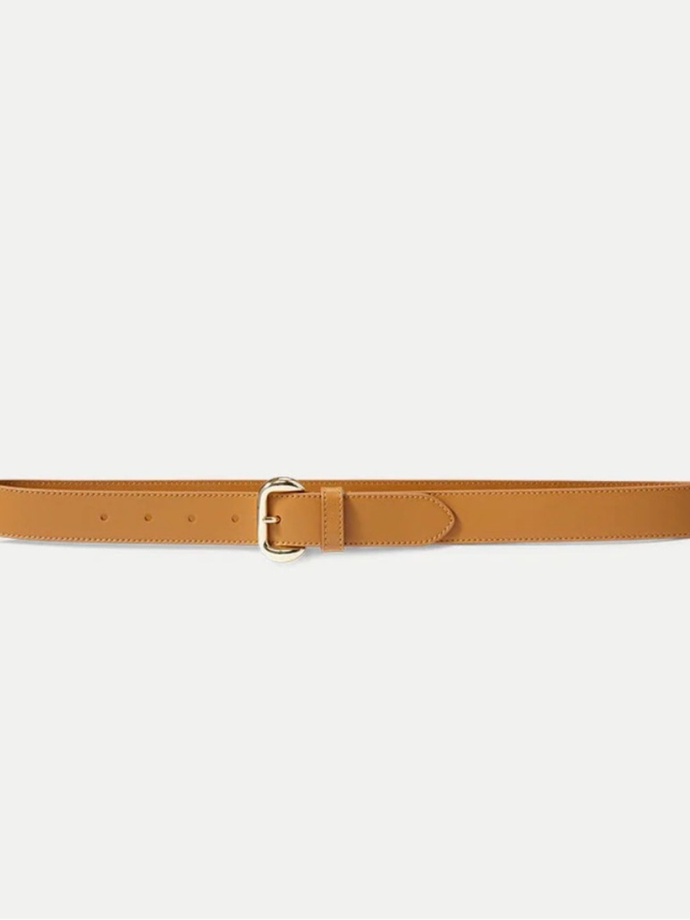 Veronica Beard Jane Leather Belt Tan Gold Buckle NWT Italy Gavazzeni size SMALL - Picture 3 of 3